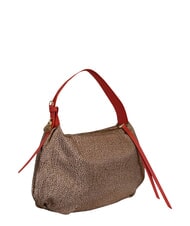 BORBONESE PRIVE Hobo-Schultertasche beige/rote Papaya - Damentaschen - 3