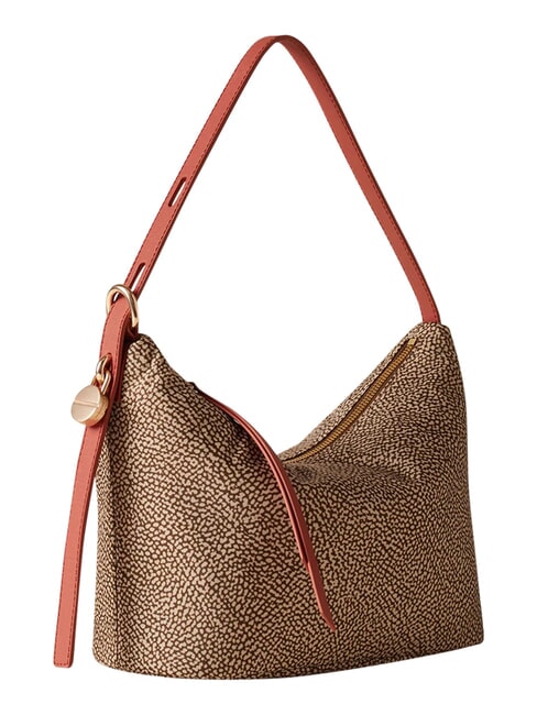 PRIVE Hobo-Schultertasche beige/rote Papaya - Damentaschen