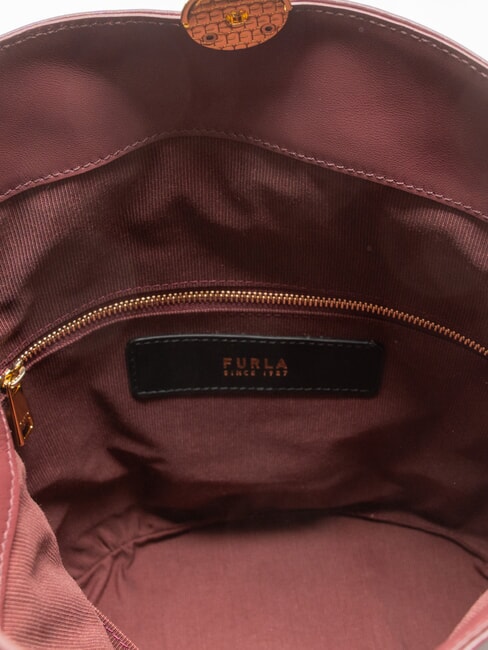 CAMPIONARIO - SFERA Schultertasche aus Leder Rote Johannisbeere - Damentaschen