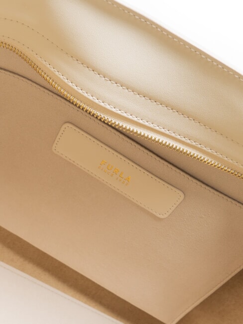 CAMPIONARIO - DUETTO Handtasche / Schultertasche Sahne+Haferflocken int. - Damentaschen