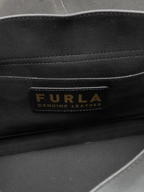 CAMPIONARIO - FLOW Schultertasche aus Leder Schwarz - Damentaschen