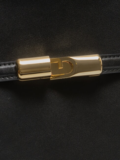 CAMPIONARIO - GOCCIA  Leder-Einkaufstasche Schwarz - Damentaschen