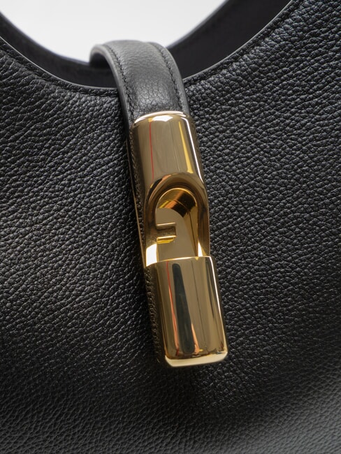 CAMPIONARIO - GOCCIA  Leder-Einkaufstasche Schwarz - Damentaschen