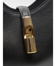 FURLA CAMPIONARIO - GOCCIA  Leder-Einkaufstasche Schwarz - Damentaschen - 3