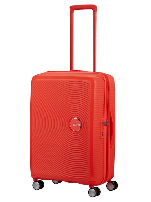 SOUNDBOX SPINNER Mittlerer Trolley, erweiterbar Neonorange - Harte Trolleys