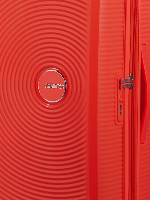 SOUNDBOX SPINNER Mittlerer Trolley, erweiterbar Neonorange - Harte Trolleys