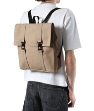 RAINS MSN BAG MINI Wasserdichter City-Rucksack Beige - Rucks&auml;cke f&uuml;r Schule &amp; Freizeit - 4