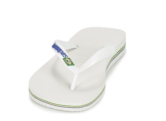 BRASIL LOGO Flip-Flops f&uuml;r Herren Wei&szlig; - Schuhe Unisex