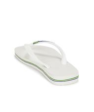 HAVAIANAS BRASIL LOGO Flip-Flops f&uuml;r Herren Wei&szlig; - Schuhe Unisex - 5