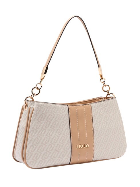 EMATITE Schultertasche mit Schultergurt nat&uuml;rlich/dunkelpulver - Damentaschen