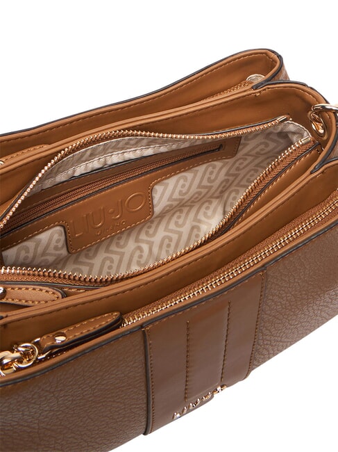 EMATITE Schultertasche mit Schultergurt Nuss - Damentaschen