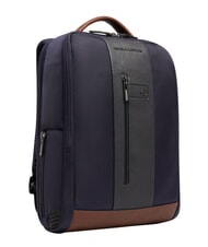 PIQUADRO BRIEF 2 Laptop-Rucksack und iPad-Halter aus recyceltem Stoff blau/Leder - PC-Rucks&auml;cke - 2