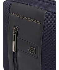 PIQUADRO BRIEF 2 iPad-Tasche aus recyceltem Stoff blau/Leder - Umh&auml;ngetaschen Herren - 2