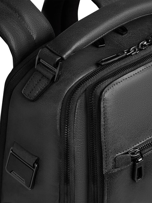 S141 Lederrucksack, 14-Zoll-Laptopfach Schwarz - PC-Rucks&auml;cke