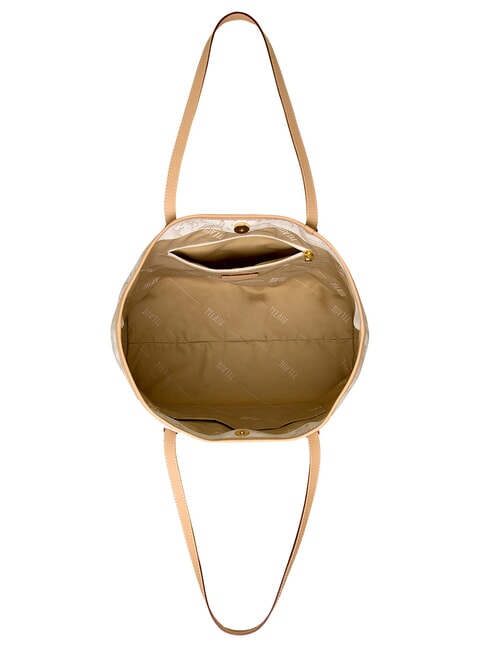 GEO CLASSIC Einkaufstasche aus Ledermix Wei&szlig; - Damentaschen