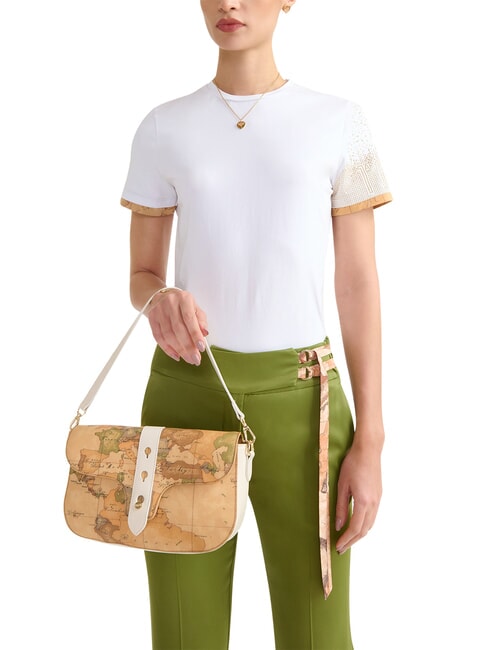 ESCAPE GEO Schultertasche mit Schultergurt Elfenbein - Damentaschen