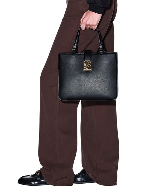 AMY Handtasche, Einkaufstasche mit Schulterriemen Schwarz - Damentaschen