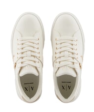 ARMANI EXCHANGE KURT Turnschuhe gebrochenes Wei&szlig; + blasses Gold - Schuhe Unisex - 5