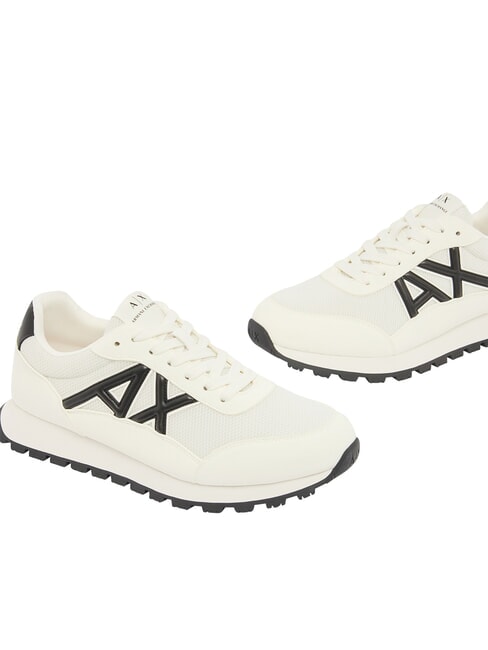 DROP MICROSUEDE Sneaker mit kontrastierendem Logo Cremewei&szlig; + Schwarz - Herrenschuhe