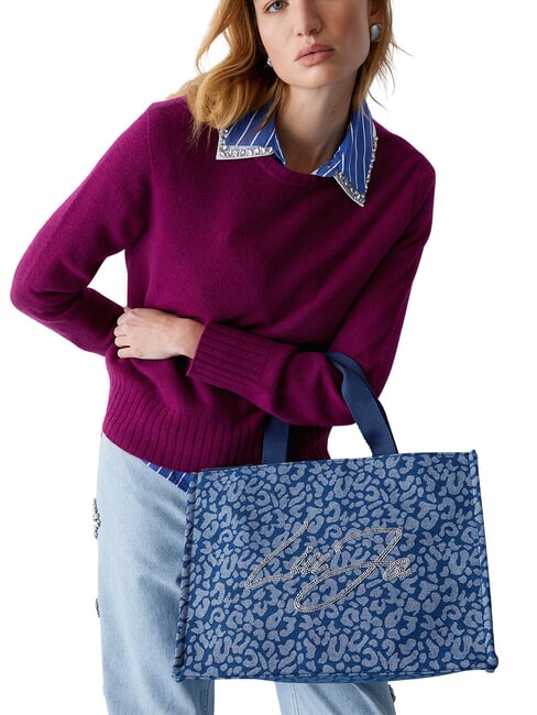 LOGO STRASS Handtasche mit Schulterriemen den.blue animalier - Damentaschen