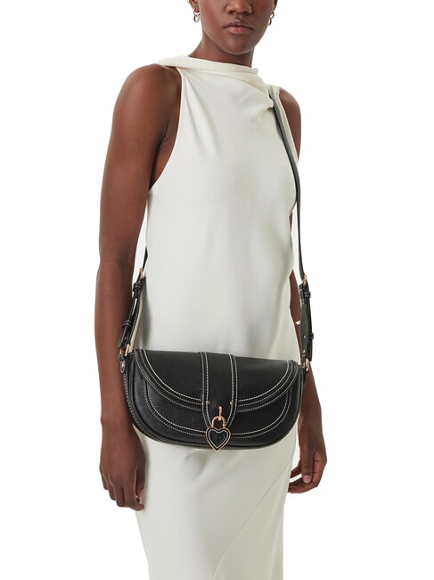 CORNIOLA Schultertasche mit Schultergurt SCHWARZ - Damentaschen