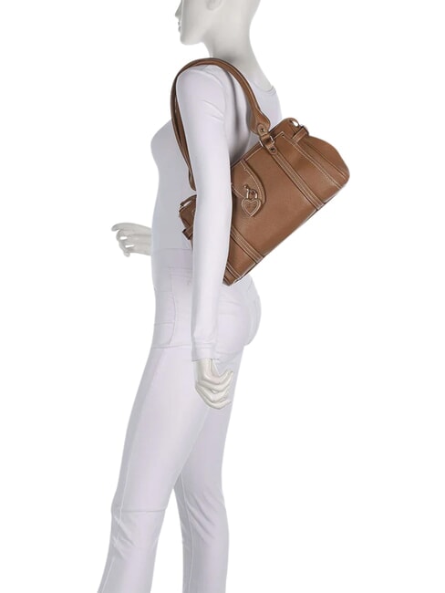 CORNIOLA Schultertasche mit abnehmbarem Schultergurt Nuss - Damentaschen