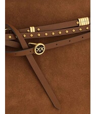 PINKO BELT BAG Gro&szlig;er Beutel Braun - L&ouml;we-Antikgold - Damentaschen - 3