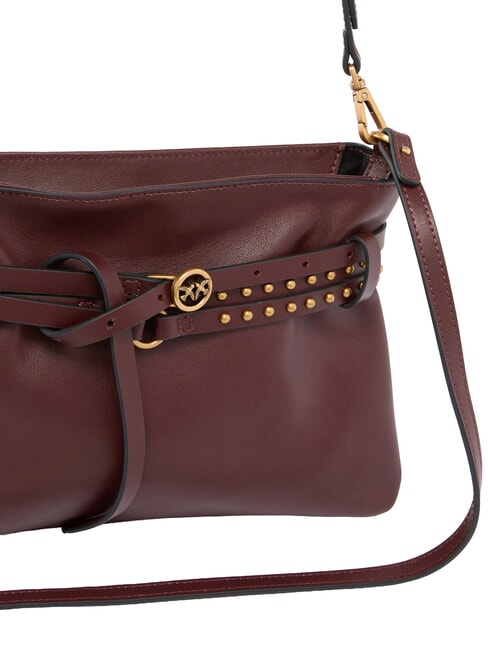 BELT BAG Mini-Tasche Burgunderwein-Antikgold - Damentaschen