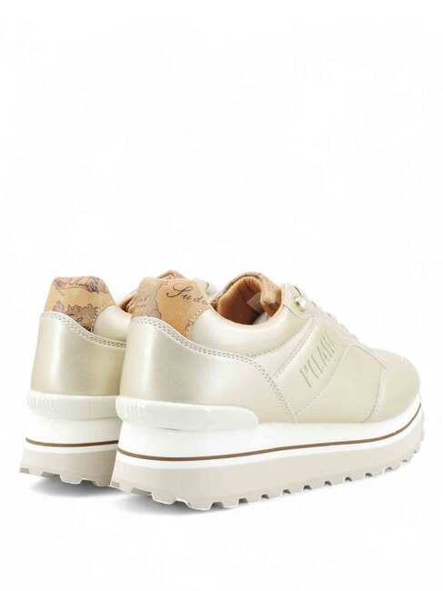 GEO Sneaker mit Logo Champagner/Geo Beige - Damenschuhe