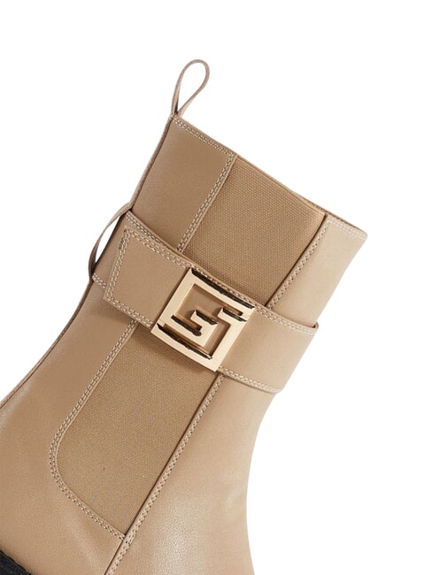 ARIEL Lederstiefelette Sand - Damenschuhe