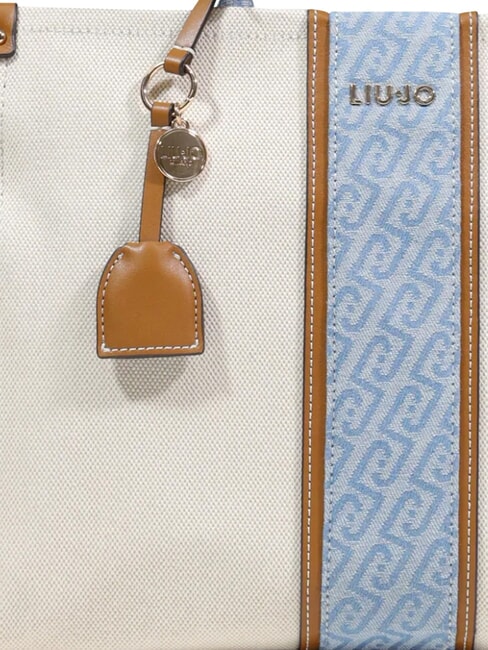 RIDHI Gro&szlig;e Handtasche mit Schulterriemen neutral/denim - Damentaschen