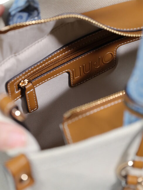 RIDHI Gro&szlig;e Handtasche mit Schulterriemen neutral/denim - Damentaschen