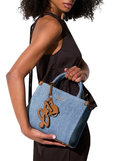 RIDHI Handtasche mit Schulterriemen heller Denim - Damentaschen