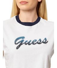 GUESS SCRIPT CROP Kurzes T-Shirt purwei&szlig; - T-Shirts und Tops f&uuml;r Damen - 3