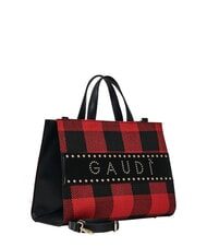GAUD&Igrave; EDA Tartan-Handtasche mit Schultergurt ROT - Damentaschen - 3