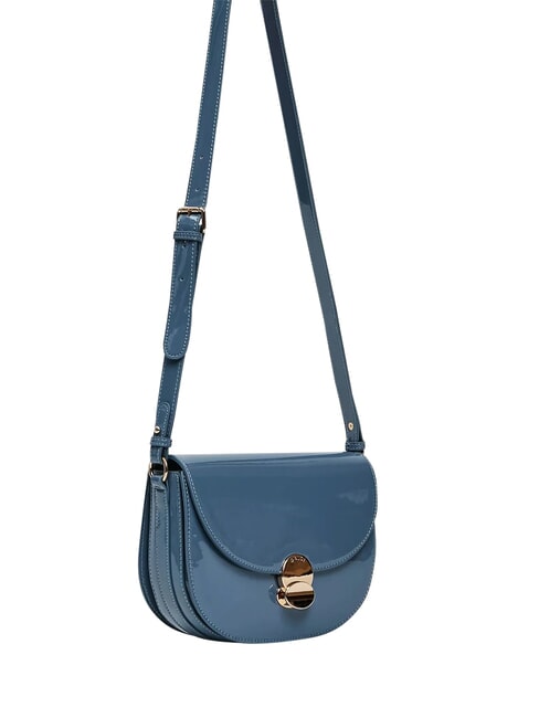 EVELYN LAK Mittelgro&szlig;e Umh&auml;ngetasche aus Lackleder Avio - Damentaschen