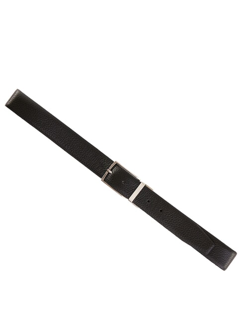 CERVO Lederg&uuml;rtel Schwarz/Dunkelbraun - G&uuml;rtel