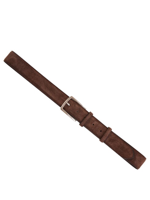 BASIC Lederg&uuml;rtel mit gepr&auml;gtem Logo dunkelbraun - G&uuml;rtel