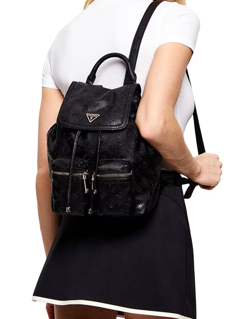 MANHATTAN 2 Rucksack schwarzes Logo - Damentaschen