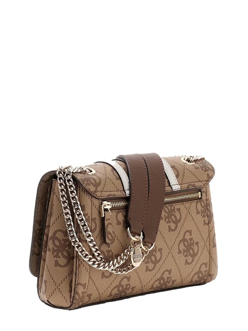 NOELLE 2 Schultertasche / Umh&auml;ngetasche Latte-Logo / braun - Damentaschen