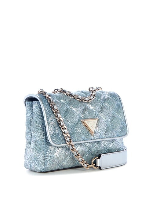 GIULLY 2 DENIM Schultertasche / Umh&auml;ngetasche Metallic-Denim - Damentaschen