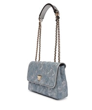 GUESS GIULLY 2 DENIM Schultertasche / Umh&auml;ngetasche Metallic-Denim - Damentaschen - 3