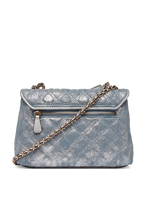 GIULLY 2 DENIM Schultertasche / Umh&auml;ngetasche Metallic-Denim - Damentaschen