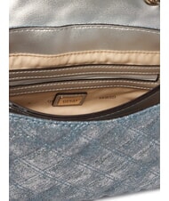 GUESS GIULLY 2 DENIM Schultertasche / Umh&auml;ngetasche Metallic-Denim - Damentaschen - 5