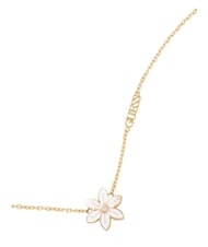 GUESS WHITE LOTUS Halskette aus Gelbgold, einzelnes Lotusmotiv Gold - Halsketten - 2