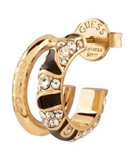 GUESS FABULOUS ME Ohrringe mit Guess-Gravur Gelbgold/Schwarz - Ohrringe - 3