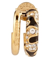 GUESS FABULOUS ME Ohrringe mit Guess-Gravur Gelbgold/Schwarz - Ohrringe - 4