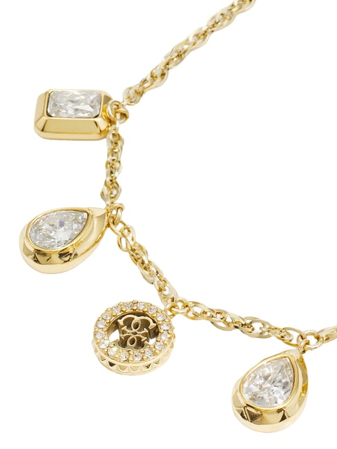 4G LIGHT Armband, mehrere Anh&auml;nger 4G gelbes Gold - Armb&auml;nder