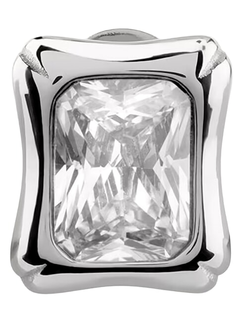 BAMBOO Silberne Ohrringe, quadratisches Modell SILBER - Ohrringe