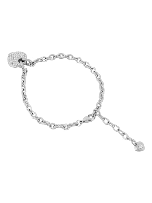 CRAZY IN LOVE Silbernes Armband mit herzf&ouml;rmigem Anh&auml;nger SILBER - Armb&auml;nder